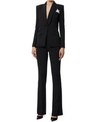 Elisabetta Franchi - Shawl-Collar Single-Breasted Suit - Lyst
