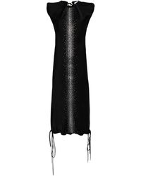 The Attico - Rhinestone-Embellished Midi Dress - Lyst