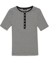Anine Bing - Alessia Striped Knitted T-Shirt - Lyst