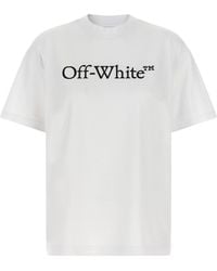Off-White c/o Virgil Abloh - Logo Printed Crewneck T-Shirt - Lyst