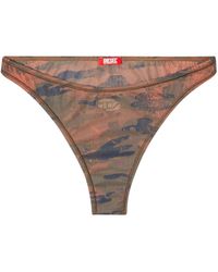 DIESEL - Cut-Out Logo Swimsuit Bottoms - Lyst