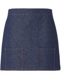 Fendi - Full-Zip Denim Mini Skirt - Lyst