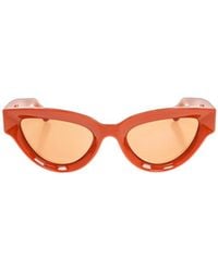Bottega Veneta - Sharp Cat Eye Sunglasses - Lyst