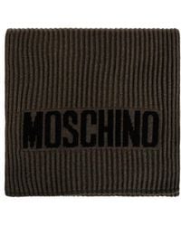 Moschino - Logo-Intarsia Ribbed-Knit Scarf - Lyst