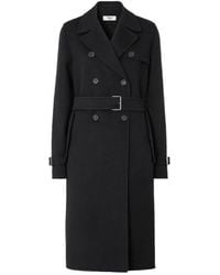 Fendi - Ff Double-Breasted Belted Trench Coat - Lyst