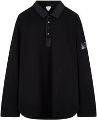 Bottega Veneta - Collared Long-Sleeve Polo Shirt - Lyst