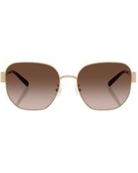 Tory Burch - Tortoiseshell Round-Frame Sunglasses - Lyst