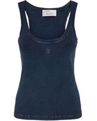 GIUSEPPE DI MORABITO - Round Neck Sleeveless Vest - Lyst