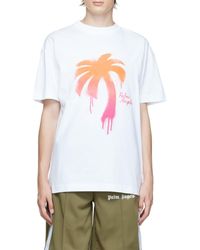 Palm Angels - Palm Tree-Print Cotton T-Shirt - Lyst