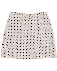 Valentino - Polka Dot Printed Mini Skirt - Lyst