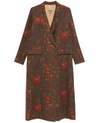 Uma Wang - Floral Printed Double-Breasted Coat - Lyst