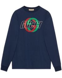 Gucci - Logo Printed Long-Sleeve T-Shirt - Lyst