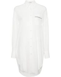 Brunello Cucinelli - Embellished Long-Sleeved Buttoned Shirt - Lyst