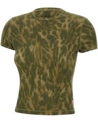 DIESEL - Animal-Print Stretch Jersey T-Shirt - Lyst