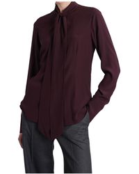 Stella McCartney - Silk Shirt Long-Sleeved Bow-Tie Shirt - Lyst