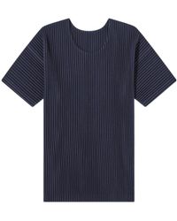 Homme Plissé Issey Miyake - Homme Plissé Issey Miyake Mc May Drop Shoulder Pleated T-Shirt - Lyst