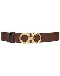 Ferragamo - Ferragamo Reversible Gancini Belt - Lyst