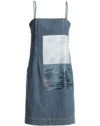 Sportmax - Sleeveless Denim Dress - Lyst