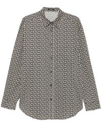 Balmain - Monogram-Print Button-Down Shirt - Lyst