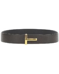Tom Ford - Double-Sided T-Logo Leather Belt - Lyst