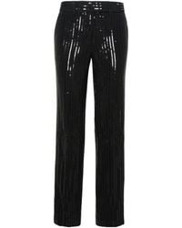 MICHAEL Michael Kors - Pinstripe Sequined Straight-Leg Pants - Lyst