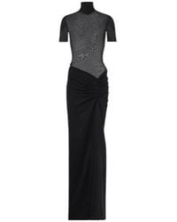 Christopher Esber - Fusion Gathered Jersey And Crêpe Maxi Dress - Lyst