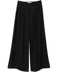 ERMANNO FIRENZE - Pleated Wide-Leg Casual Trousers - Lyst