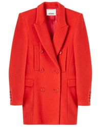 Isabel Marant - Lileya Double Breasted Virgin Wool Coat - Lyst