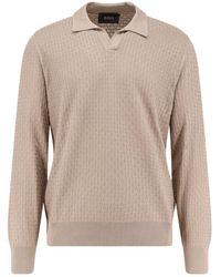 BOSS - Boss Textured Polo-Collar Knitted Sweater - Lyst