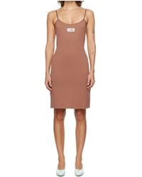 MM6 by Maison Margiela - Logo-Patch Mini Dress - Lyst