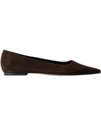 Aeyde - Solid Color Suede Ballet Flats - Lyst