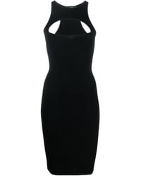 DSquared² - Cut-Out Detailed Knitted Sleeveless Dress - Lyst