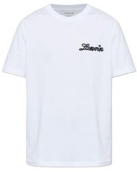 Lanvin - Logo Printed Crewneck T-Shirt - Lyst