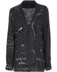 Rick Owens - Printed V-Neck Shirt - Lyst