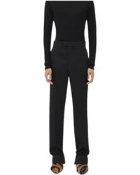 Bottega Veneta - Slim Leg Compact Wool Trousers - Lyst
