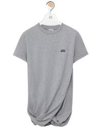 Loewe - Anagram-Embroidered Draped T-Shirt - Lyst