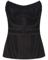 Zimmermann - Corded Denim Corset - Lyst