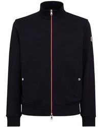 Moncler - Tricolour-Trimmed Cotton Sweatshirt - Lyst