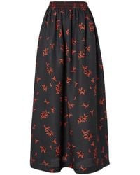 Fendi - Coral Printed Elasticated Waist Skirt - Lyst