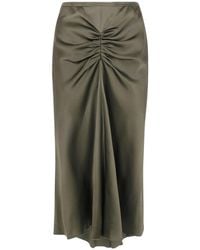 Victoria Beckham - Bela Ruched Detailed Midi Skirt - Lyst