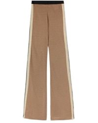 Palm Angels - Side Stripe Detailed Flared Trousers - Lyst