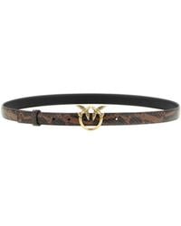 Pinko - Python Print Leather Belt - Lyst
