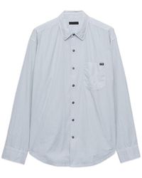 Prada - Logo-Patch Pocket Shirt - Lyst