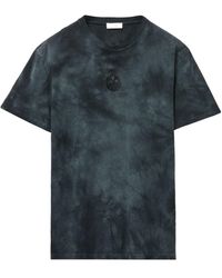 Tシャツ・カットソー Alexander Mcqueen Faded Black Skull T-Shirt Alexander McQueen Embroidered Skull T-Shirt - Black - WAS