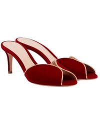 Gianvito Rossi - Leather-Trimmed Velvet Mules - Lyst
