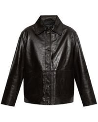 Rag & Bone - Long-Sleeved Leather Jacket - Lyst