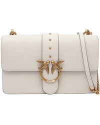 Pinko - Logo Plaque Chain Linked Crossbody Bag - Lyst