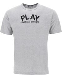 COMME DES GARÇONS PLAY - Comme Des Garçons Play Logo Printed Crewneck T-Shirt - Lyst