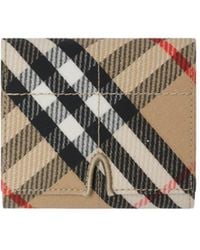 Burberry - Vintage Check-Printed Snip Folded Wallet - Lyst