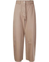 Studio Nicholson - Logo Patch Cropped Wide-Leg Jeans - Lyst